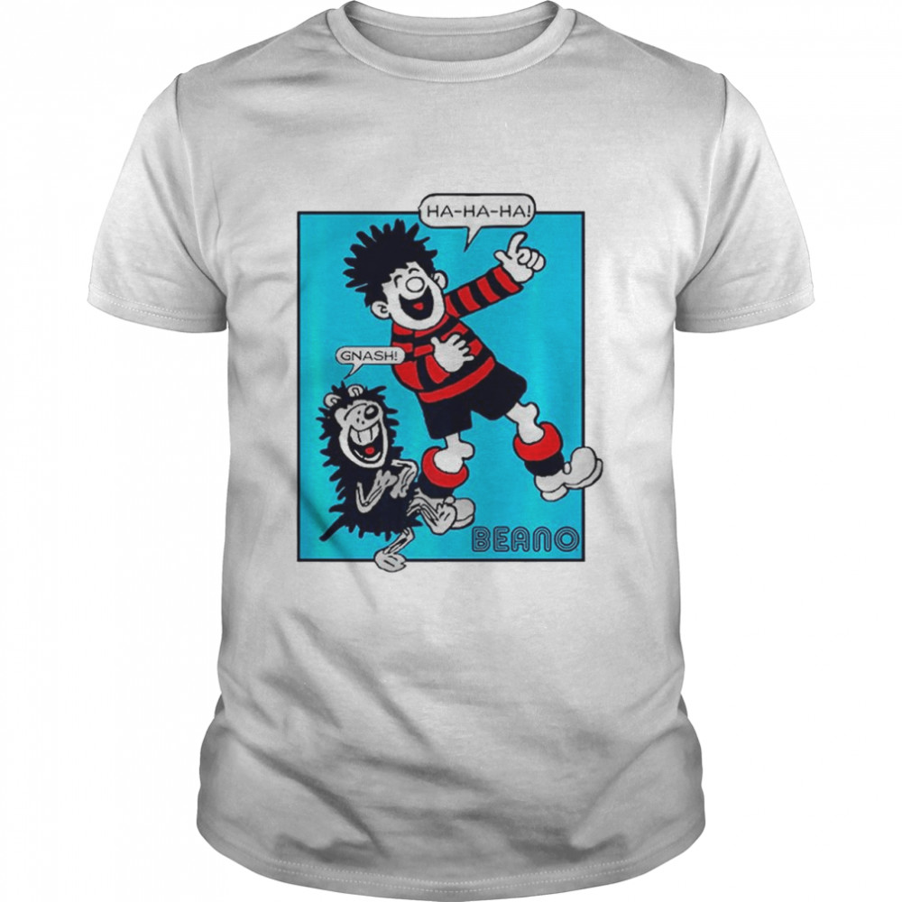 Dennis And Gnasher Laughing Official Beano T-Shirt