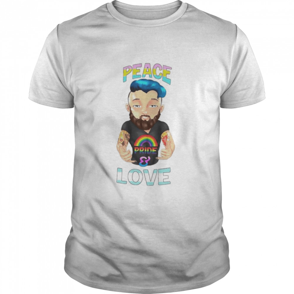 LGBT man Peace Pride and Love shirt