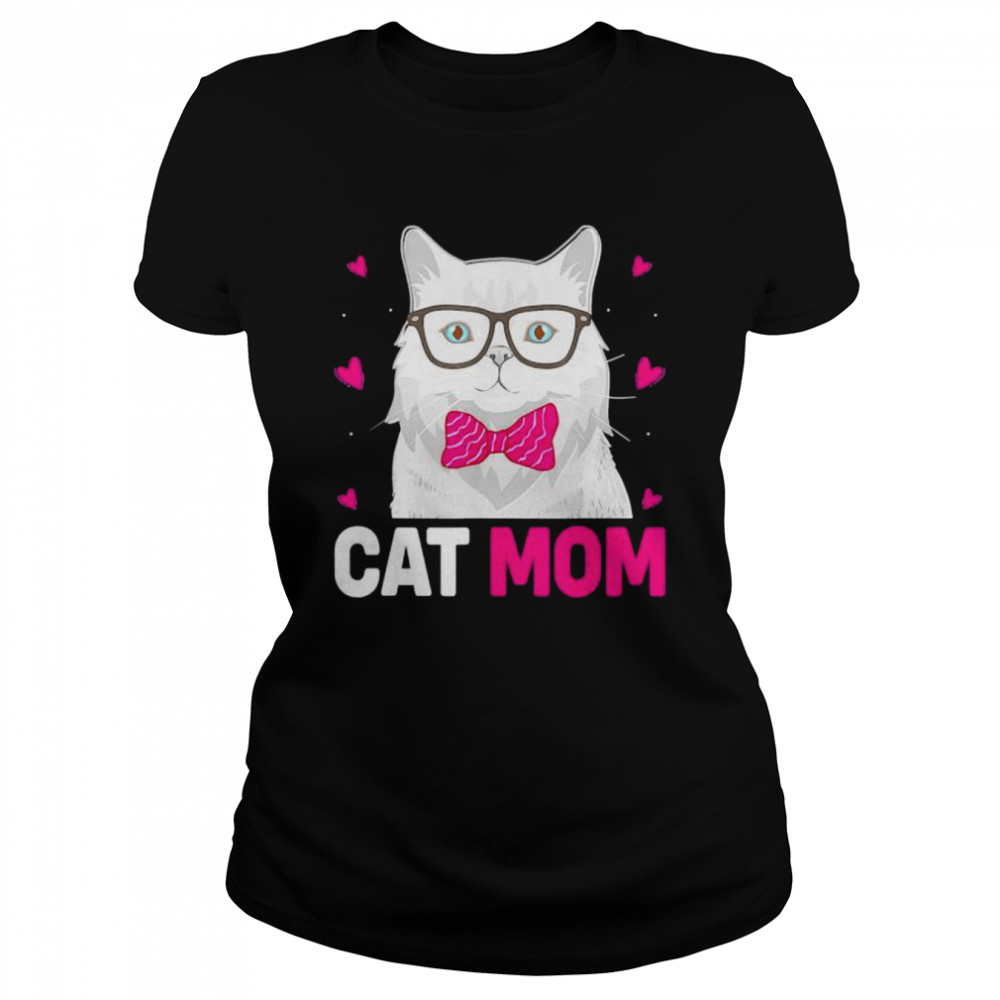 Retro vintage best cat mom ever cat mommy shirt Classic Women's T-shirt