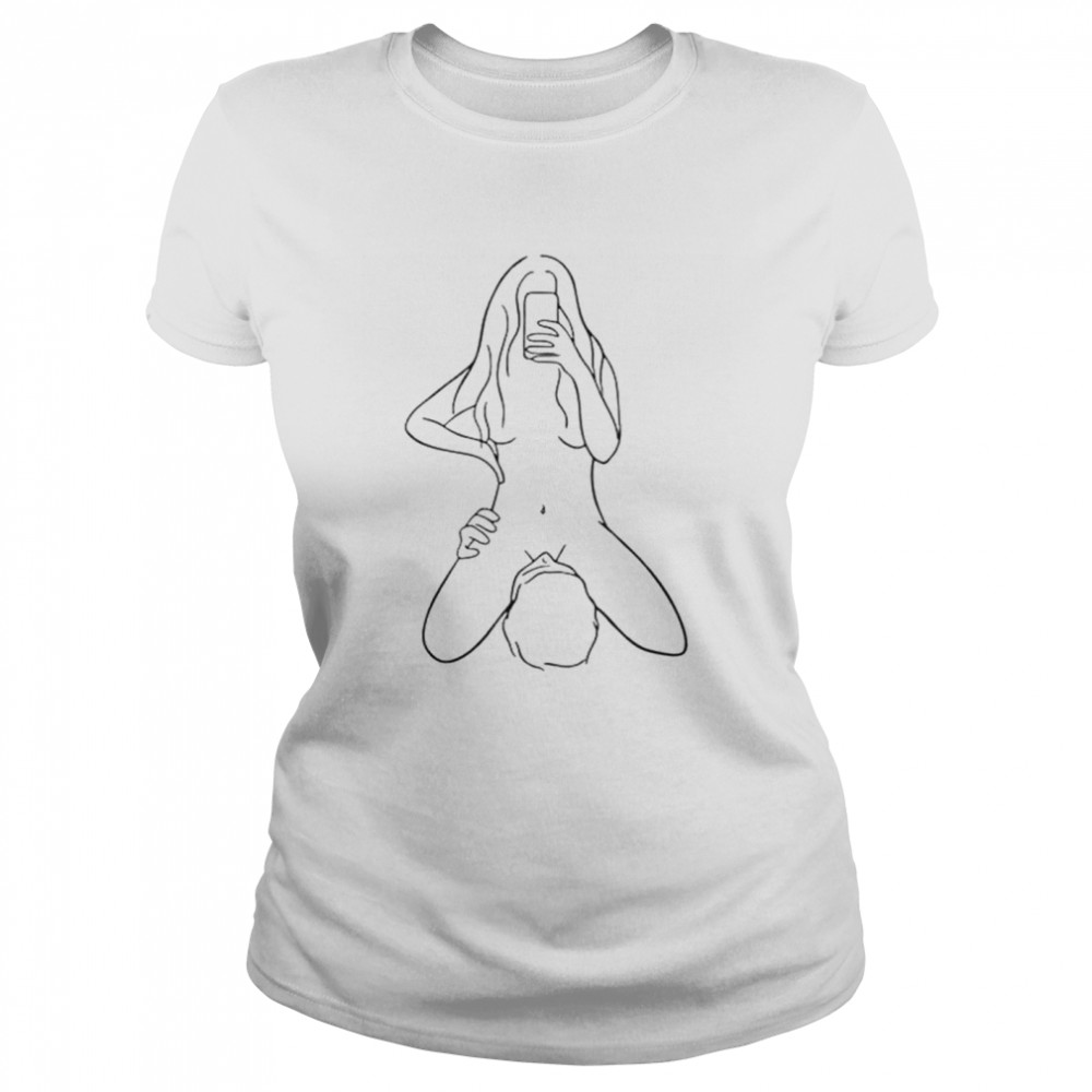 Sex Foreplay Licking Pussy and Selfie T-shirt Classic Women's T-shirt