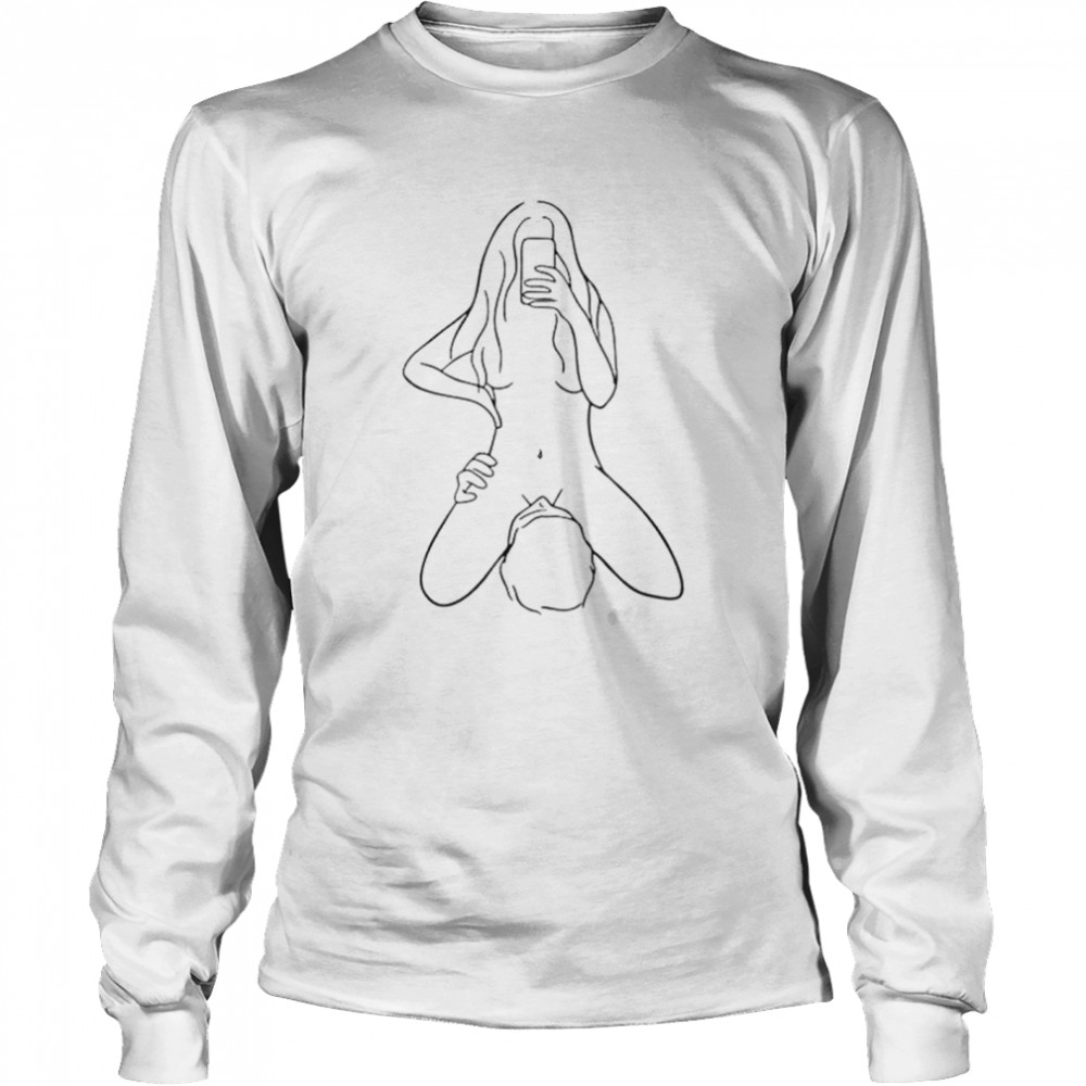 Sex Foreplay Licking Pussy and Selfie T-shirt Long Sleeved T-shirt