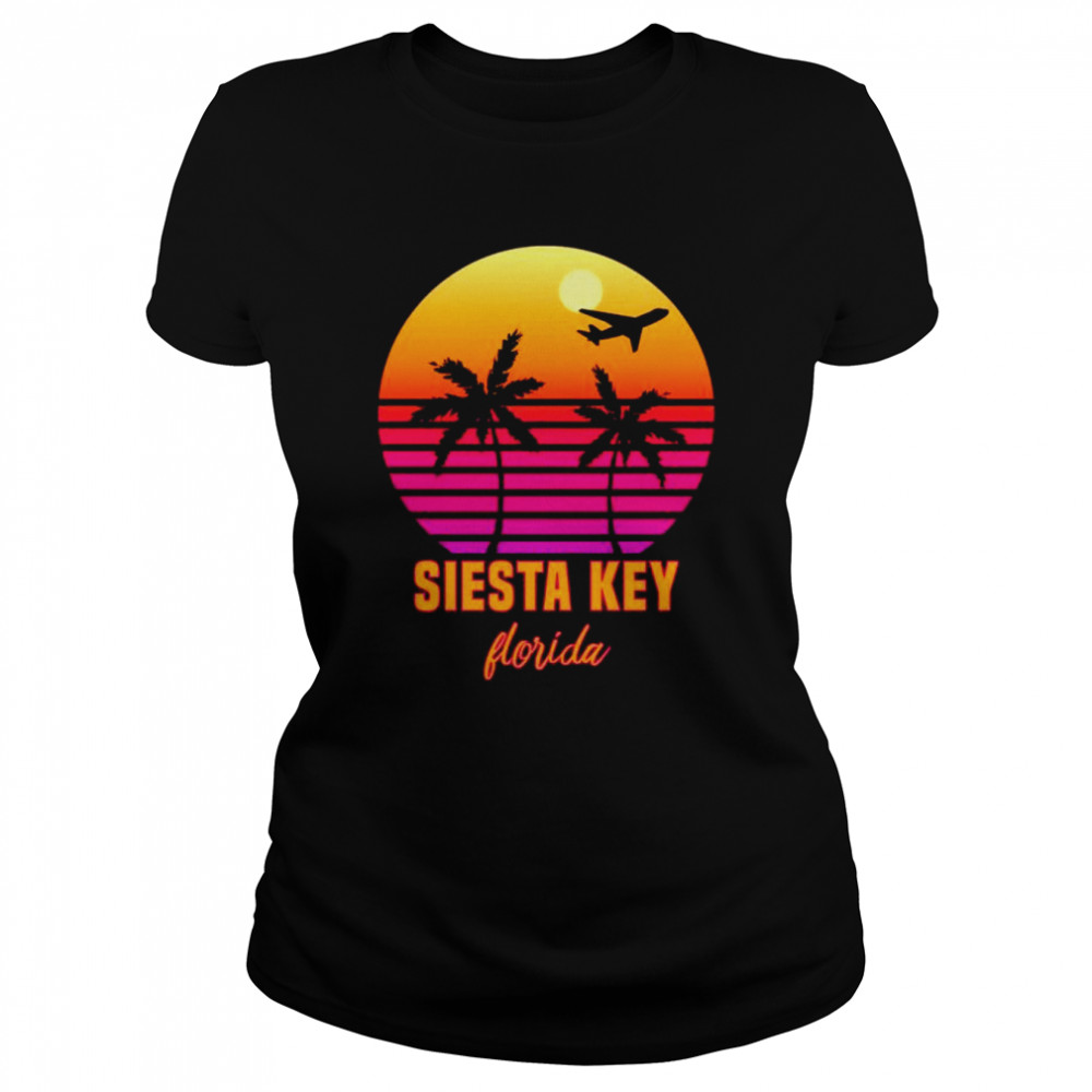 Summer Siesta Key Florida Sunset Palm Tree shirt Classic Women's T-shirt