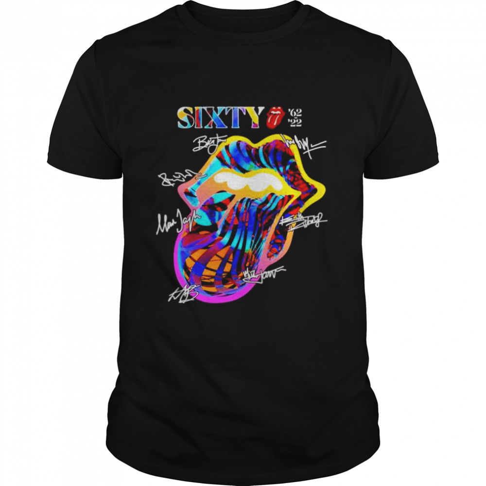 The Rolling Stones Sixty ’62 ’22 signatures shirt