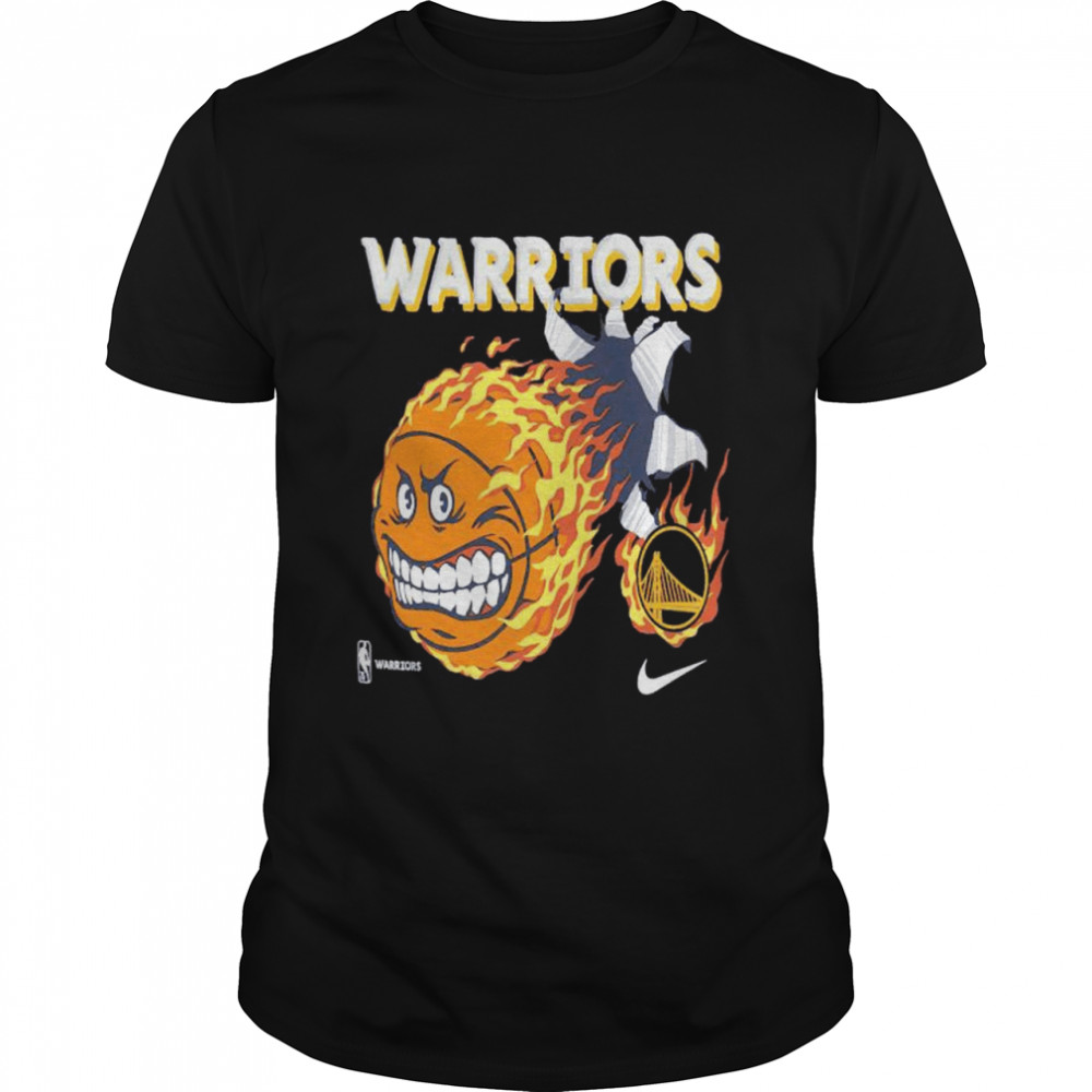 Golden State Warriors Nike Cartoon Ball shirt Classic Men's T-shirt
