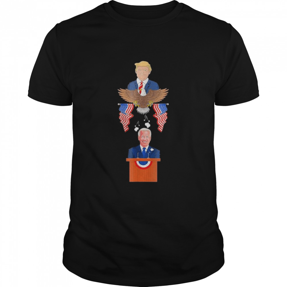 Biden bird poop from Trump American bird shirt