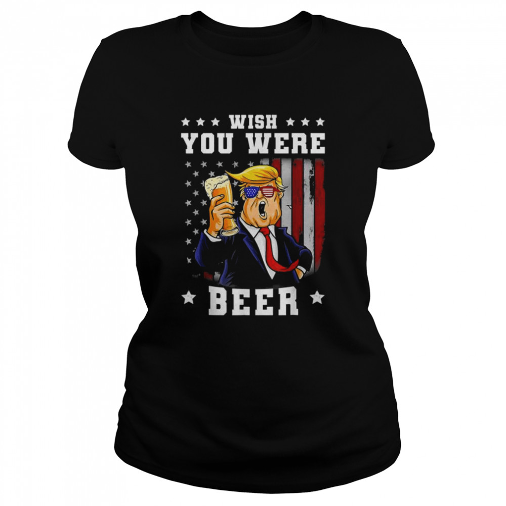 Make beer great us flag july again 4th Trump beer shirt Classic Women's T-shirt