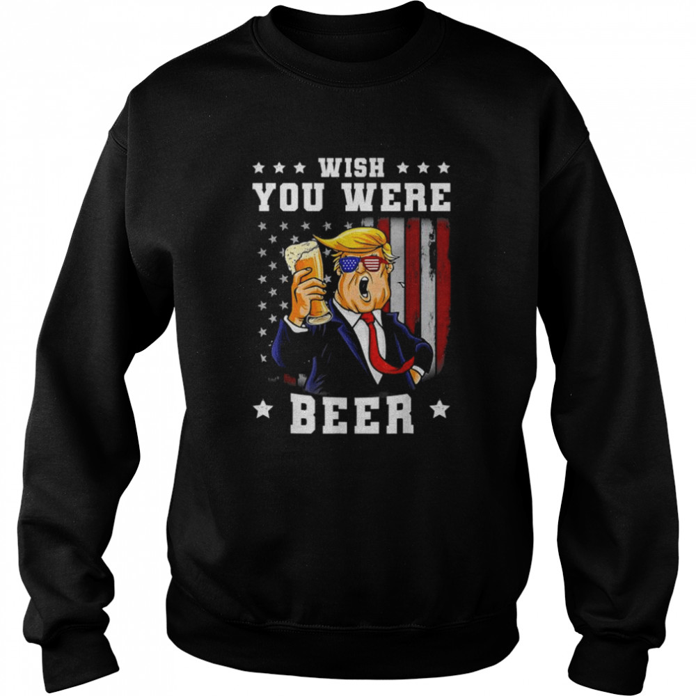 Make beer great us flag july again 4th Trump beer shirt Unisex Sweatshirt