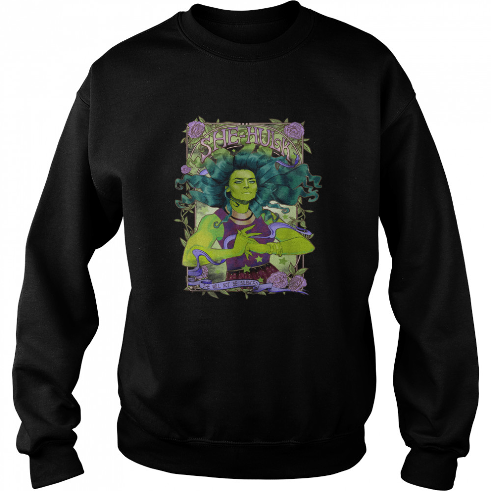 Marvel She-Hulk Vintage Floral Design Graphic T- Unisex Sweatshirt