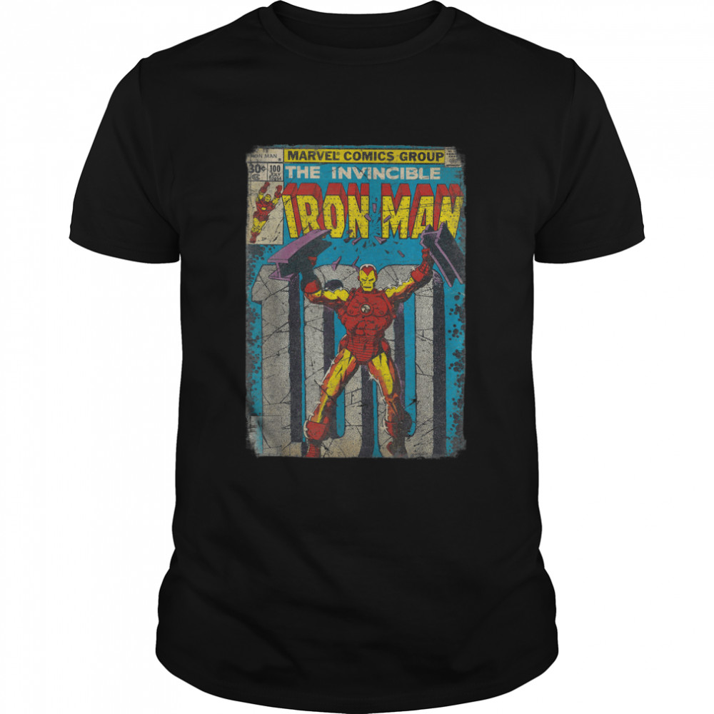 Iron Man Classic Retro Comic Vintage Cover Graphic T-Shirt