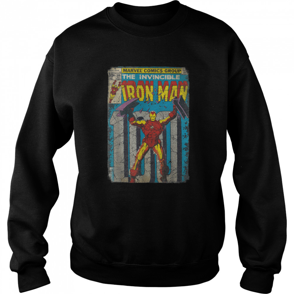 Iron Man Classic Retro Comic Vintage Cover Graphic T- Unisex Sweatshirt