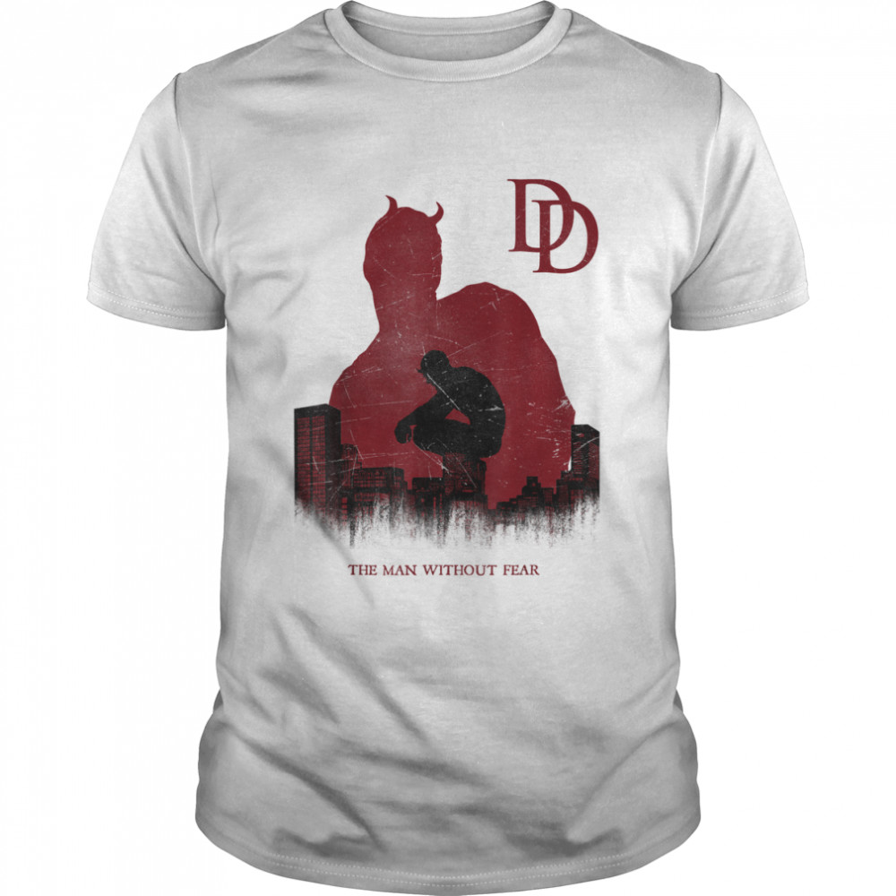 Marvel Daredevil The Man Without Fear Silhouette T-Shirt