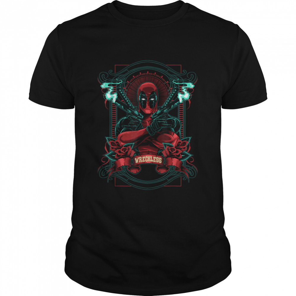 Marvel Deadpool Wreckless Portrait T- Classic Men's T-shirt