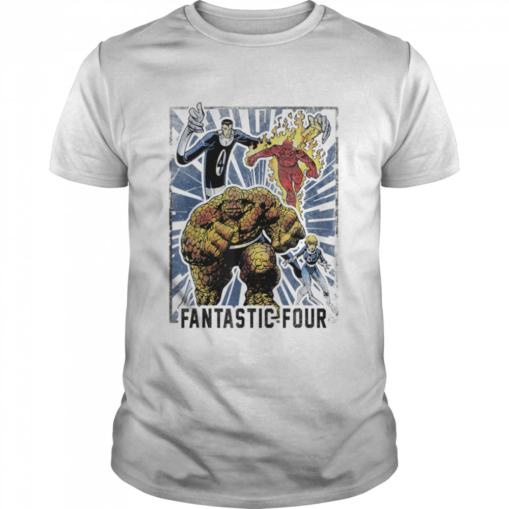 Marvel Fantastic Four Vintage Team Poster T-Shirt