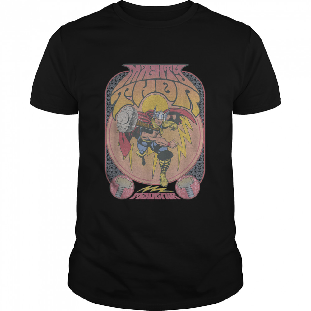 Marvel Thor Classic Comic Seventies Vintage Poster T-Shirt