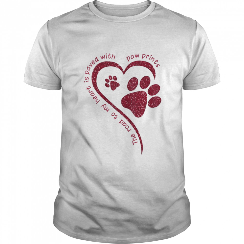 The Road my heart is paved with paw prints shirt Classic Men's T-shirt