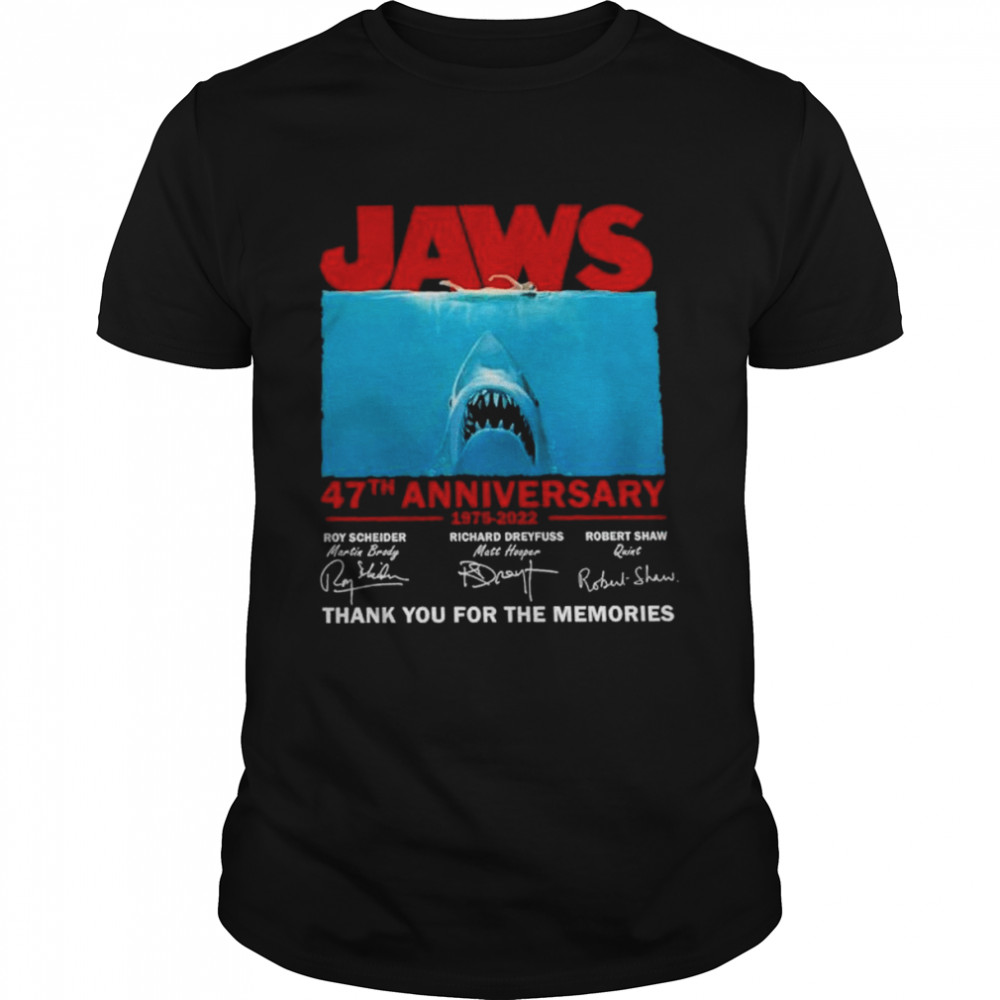 Jaws 47th anniversary 1975 2022 thank you for the memories shirt Classic Men's T-shirt