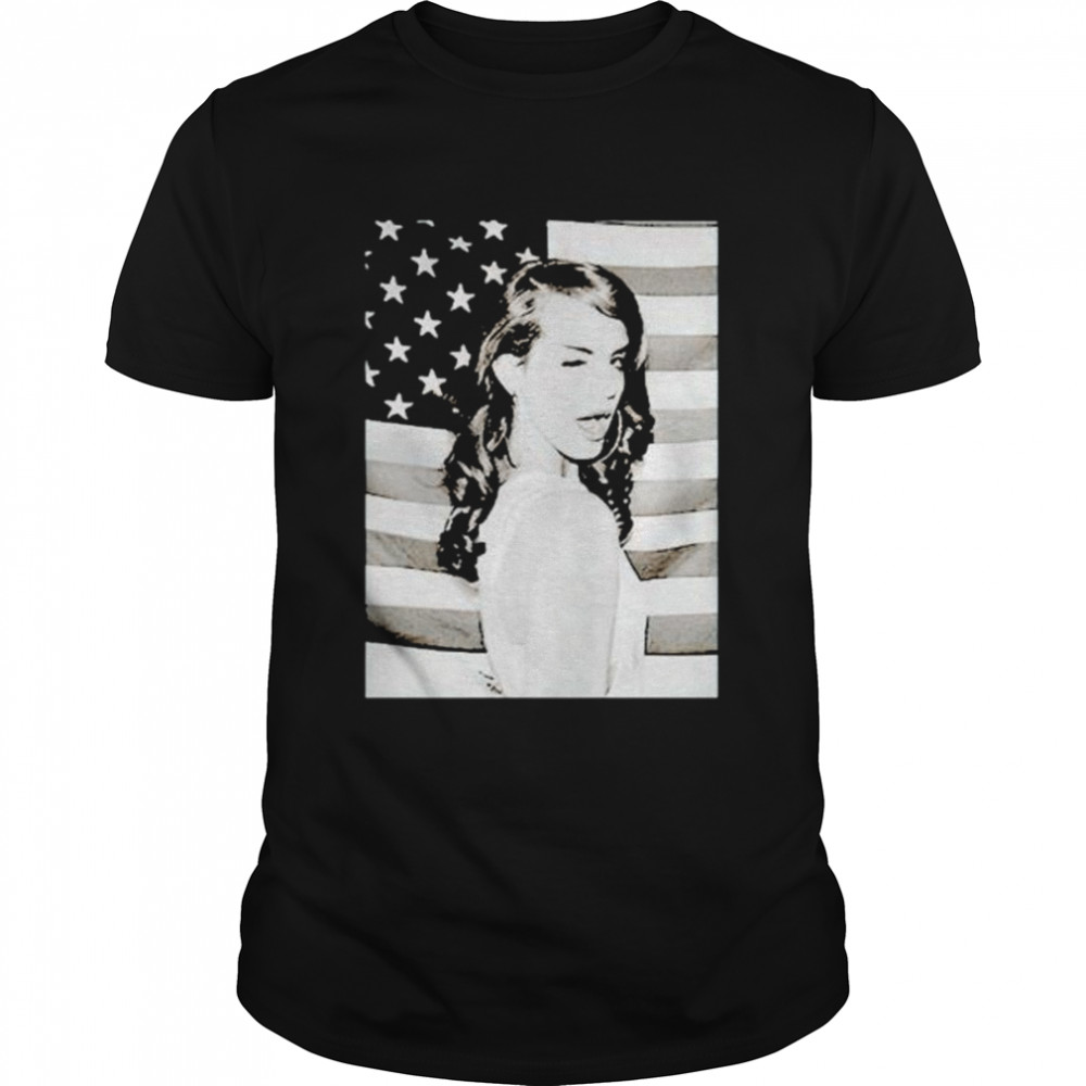 lana Del Rey American flag shirt