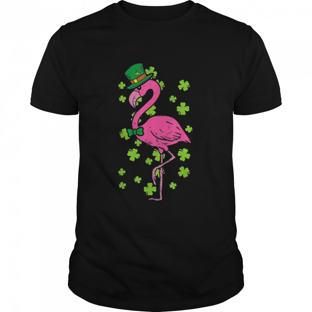 Leprechaun Flamingo Shamrock St Patricks Day Animal Shirt