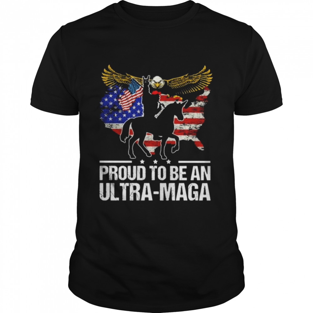 Bigfoot proud to be an ultra-maga 22 American flag shirt