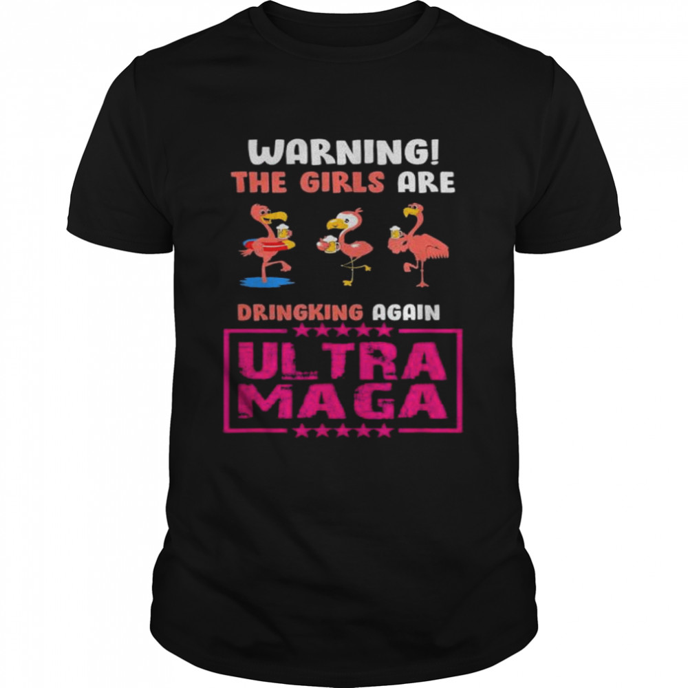 Flamingo beach summer Trump ultra maga crowd 4th july maga shirt