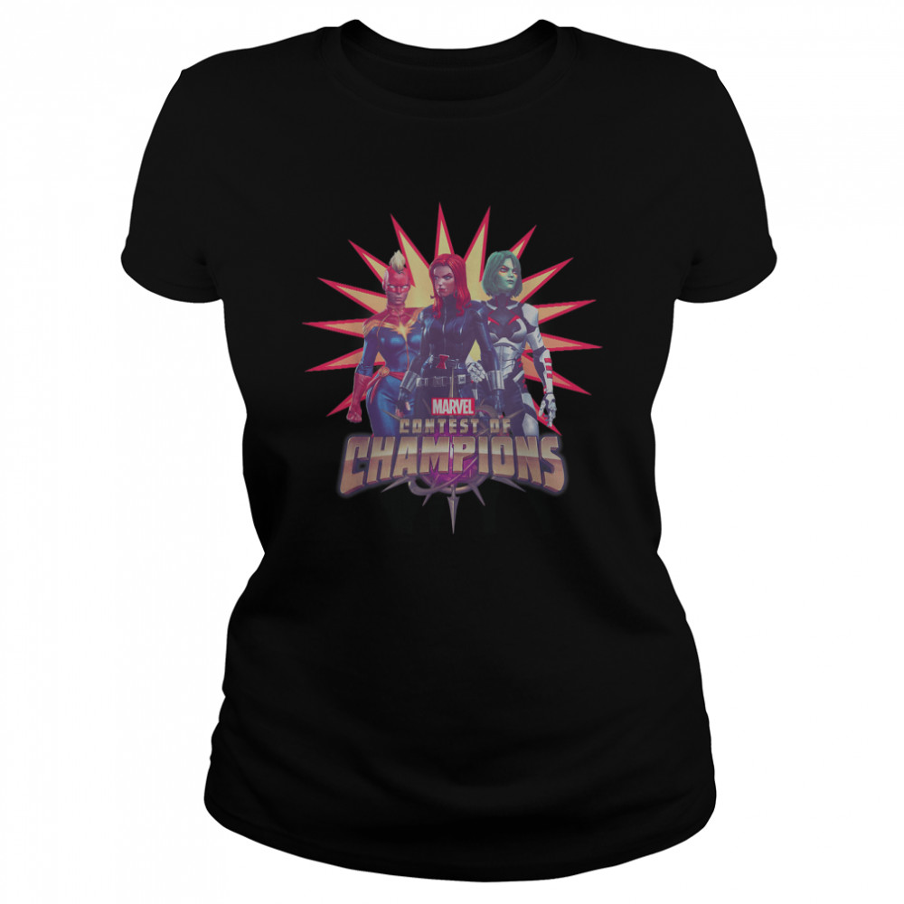 Marvel Contest of Champions Heroine Trio Pow Graphic T- Classic Women's T-shirt