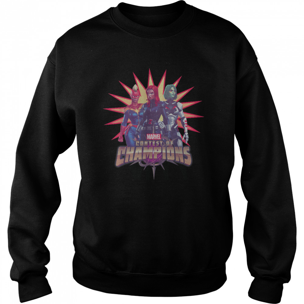 Marvel Contest of Champions Heroine Trio Pow Graphic T- Unisex Sweatshirt