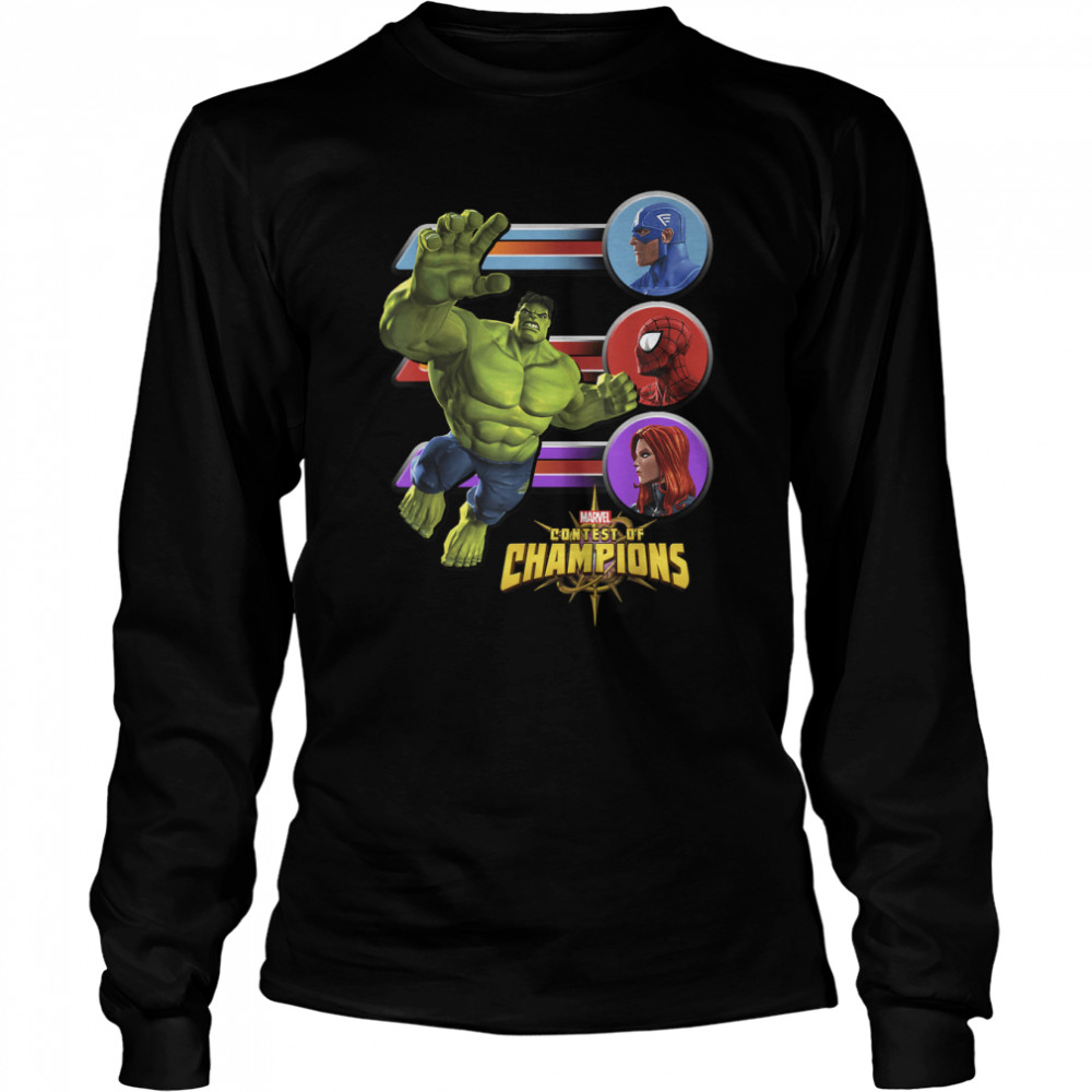 Marvel Contest of Champions Hulk Match Graphic T- Long Sleeved T-shirt