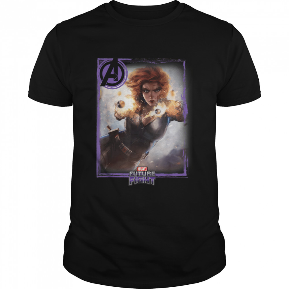 Marvel Future Fight Black Widow Portrait Graphic T- Classic Men's T-shirt