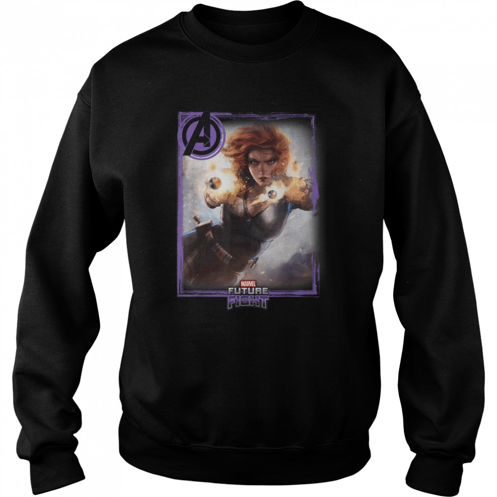 Marvel Future Fight Black Widow Portrait Graphic T- Unisex Sweatshirt