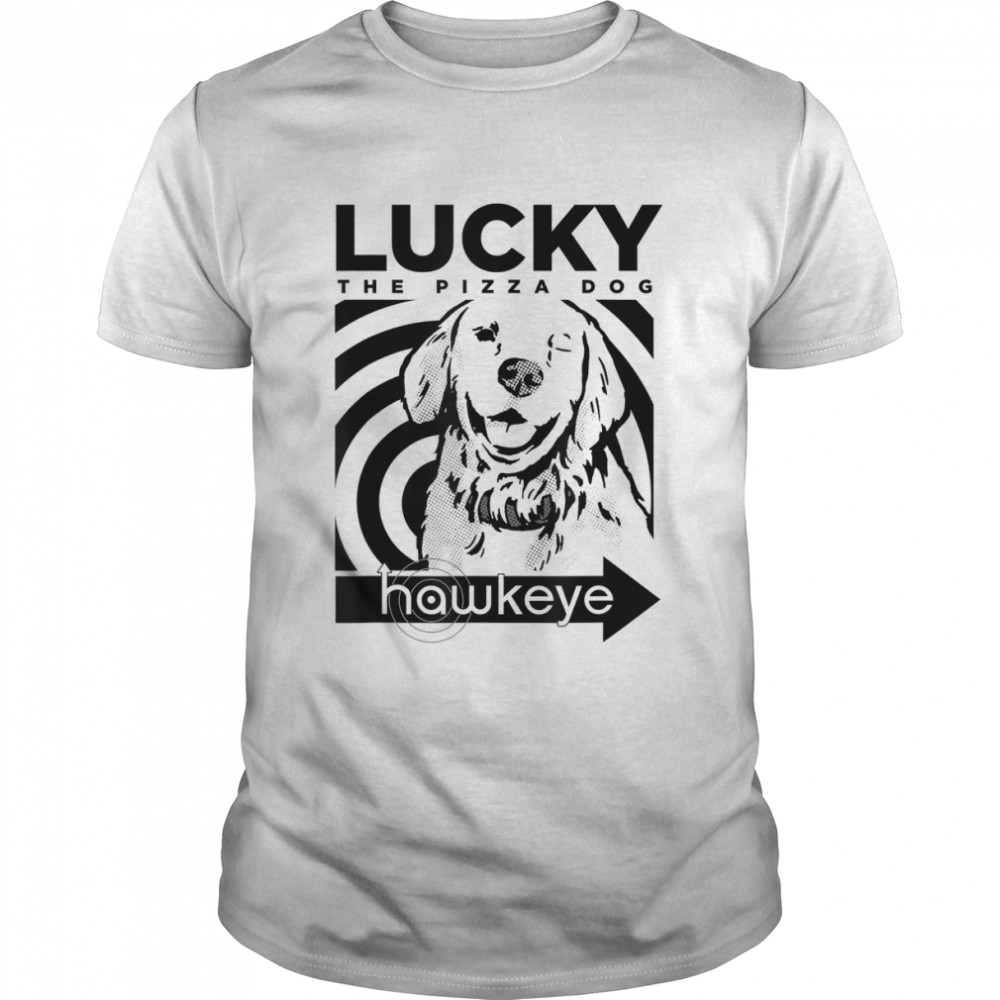 Marvel Hawkeye Disney Plus Lucky The Pizza Dog Target Logo T-Shirt