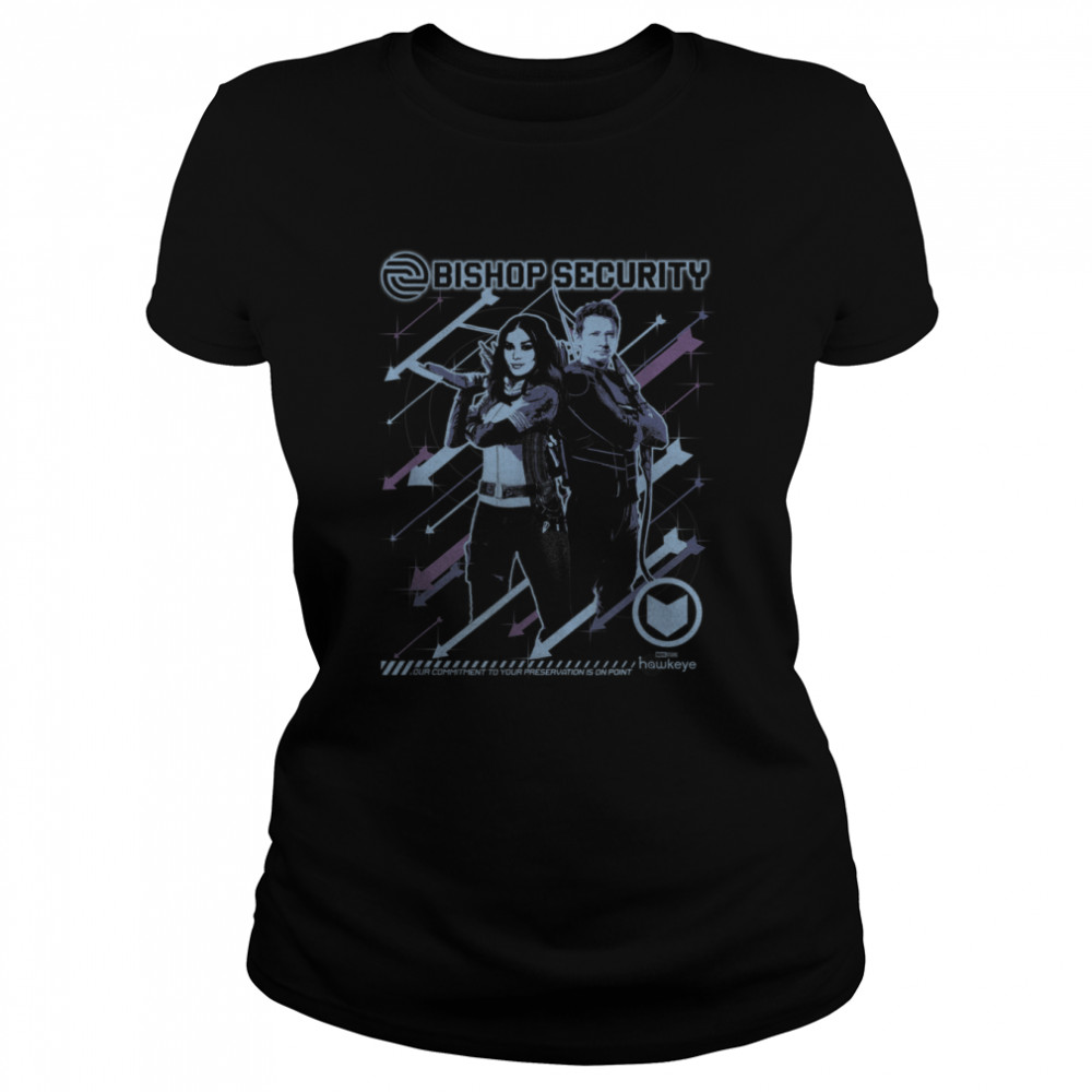Marvel Hawkeye Group Shot Bishop Security Hail Of Arrows T- Classic Women's T-shirt