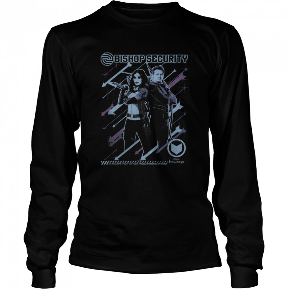 Marvel Hawkeye Group Shot Bishop Security Hail Of Arrows T- Long Sleeved T-shirt