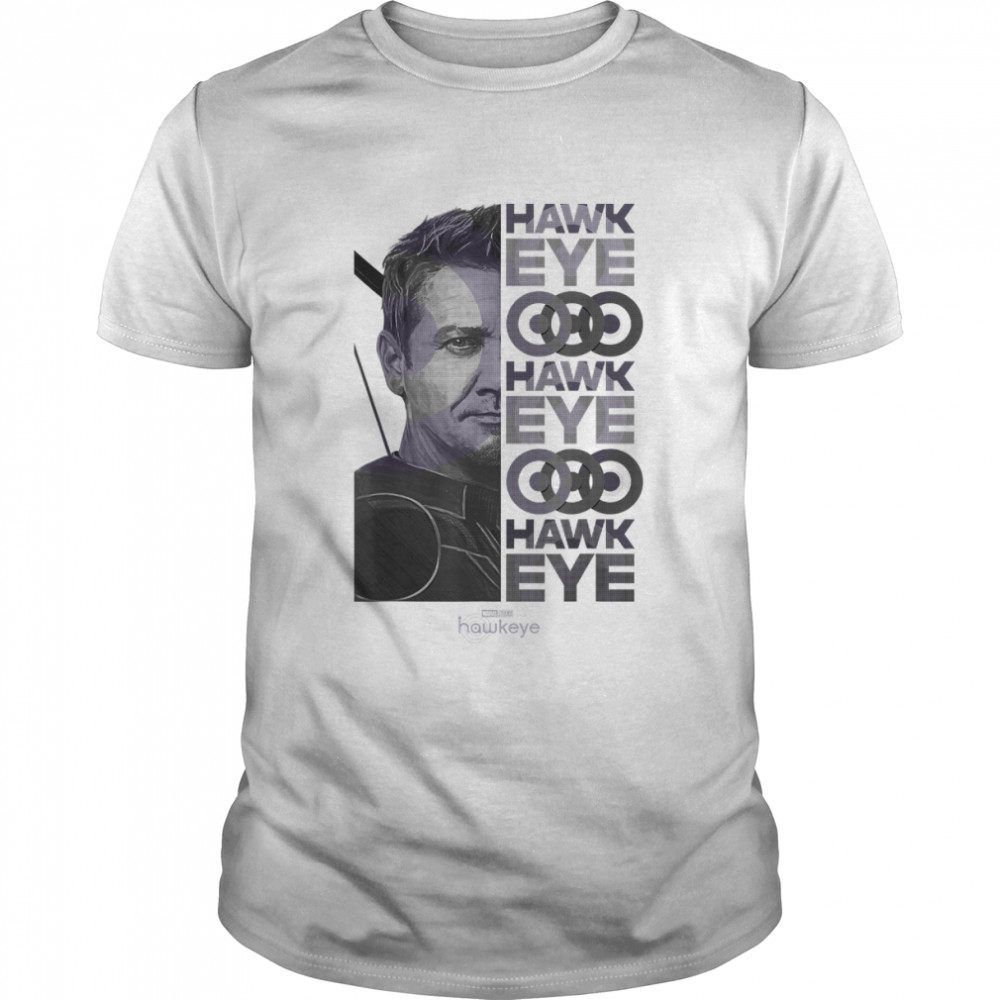 Marvel Hawkeye Half Face Split Design T-Shirt