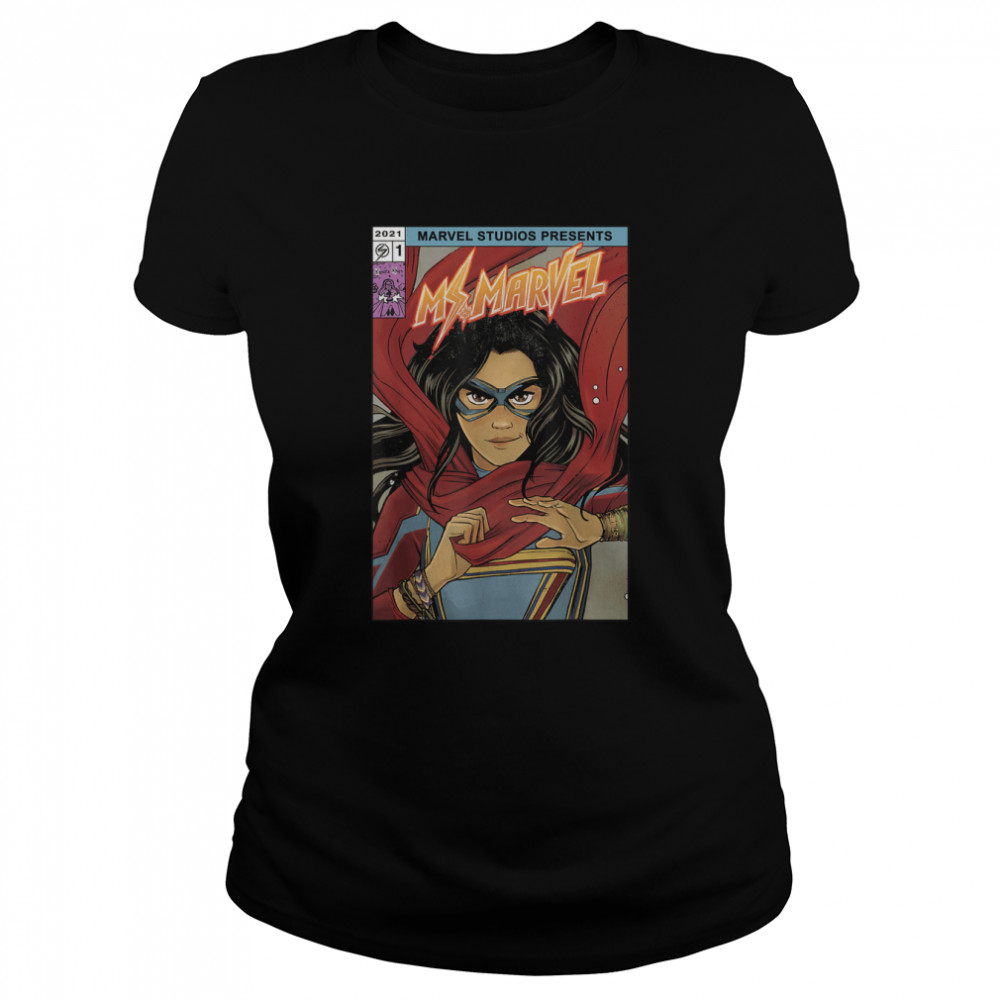 Marvel Ms. Marvel Comic Cover T- Classic Women's T-shirt