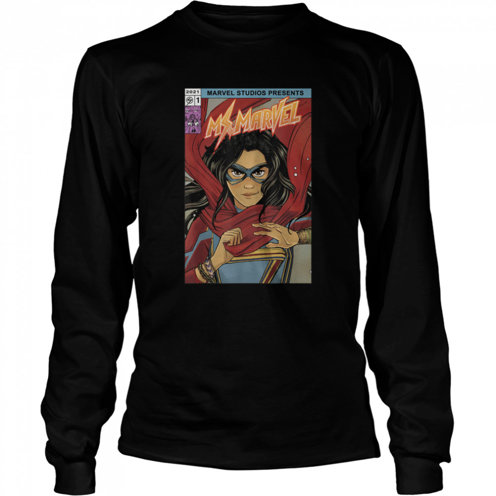 Marvel Ms. Marvel Comic Cover T- Long Sleeved T-shirt