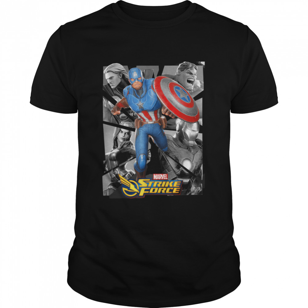 Marvel Strike Force Capatain America Team Graphic T-Shirt