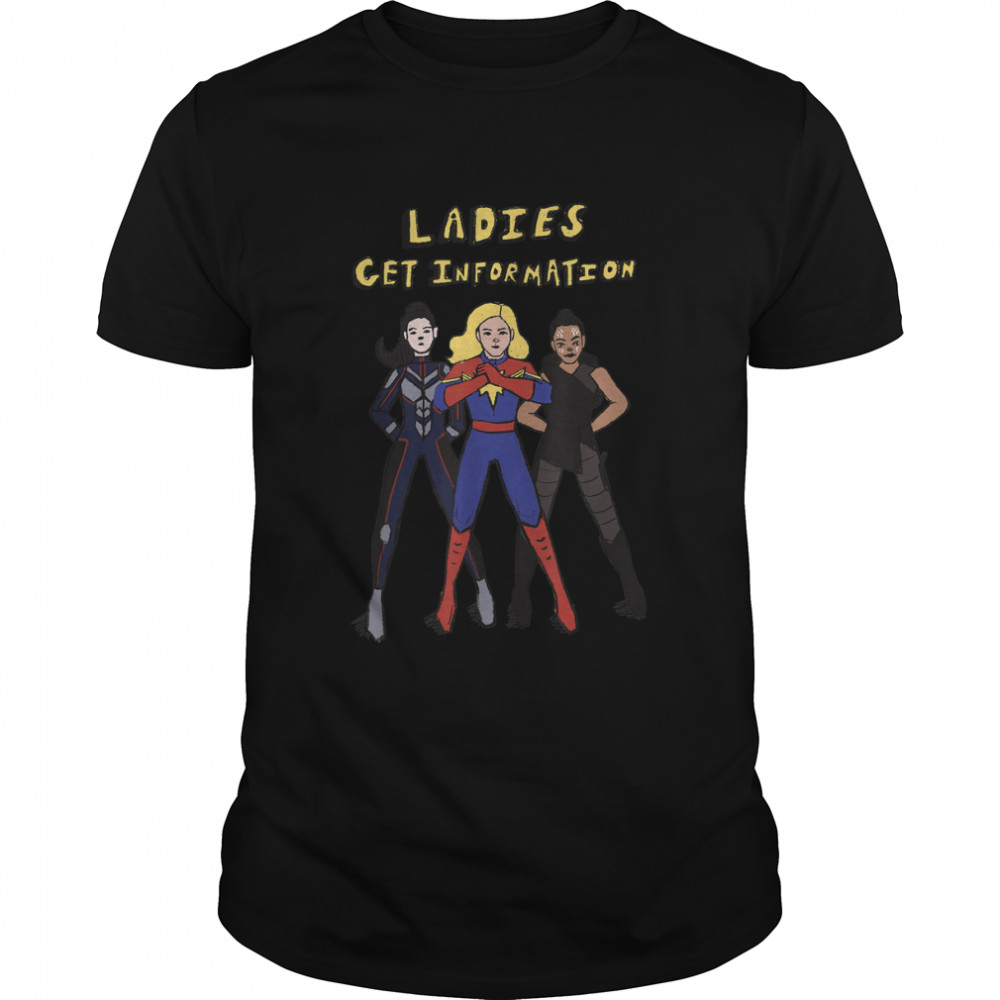 Ms. Marvel Ladies Get Information Group Doodle T-Shirt