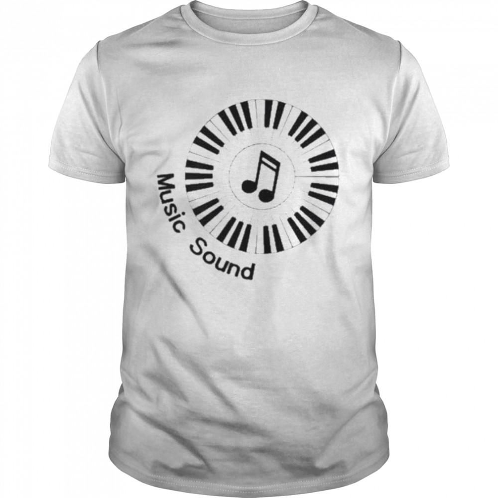 Music sound keyboard graphic fashion left chest shirt