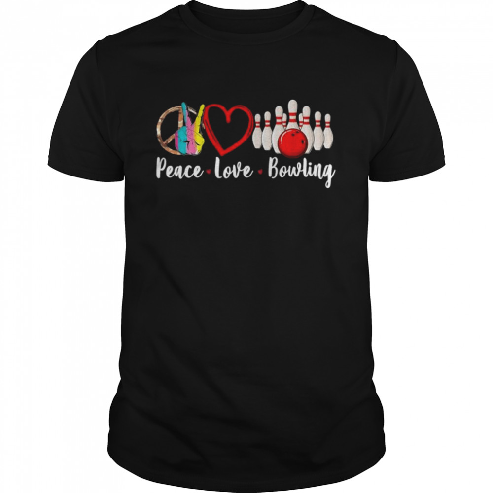 Peace love bowling sublimation shirt