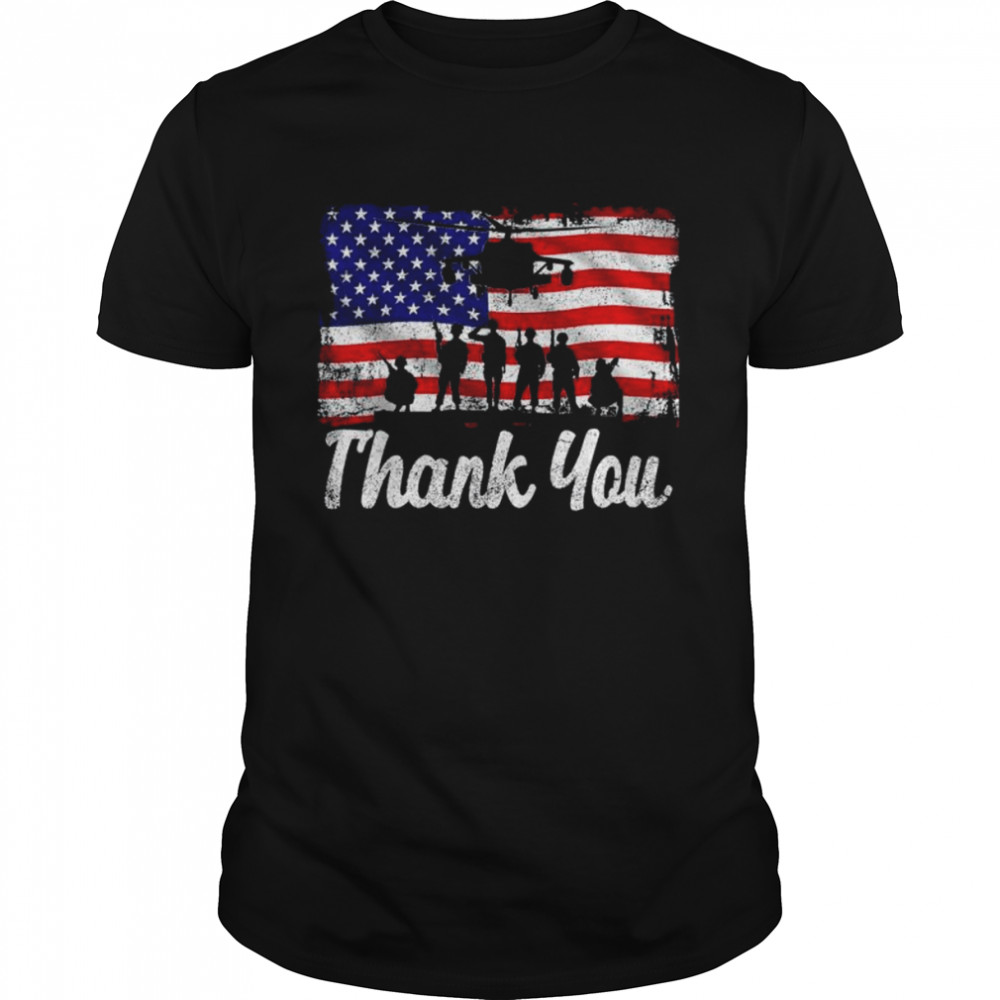 Thank you army usa memorial day partiotic military veteran shirt
