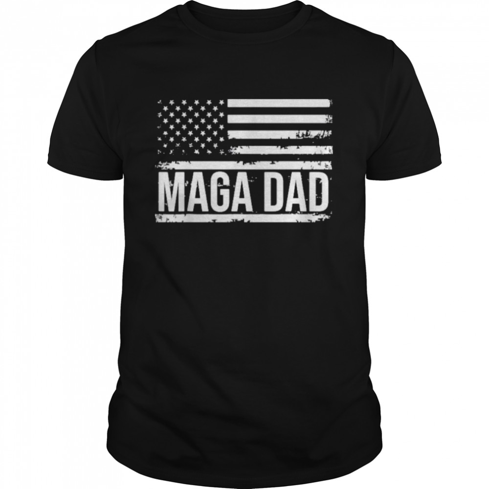 Ultra MAGA Dad Trump 2024 USA Flag Shirt