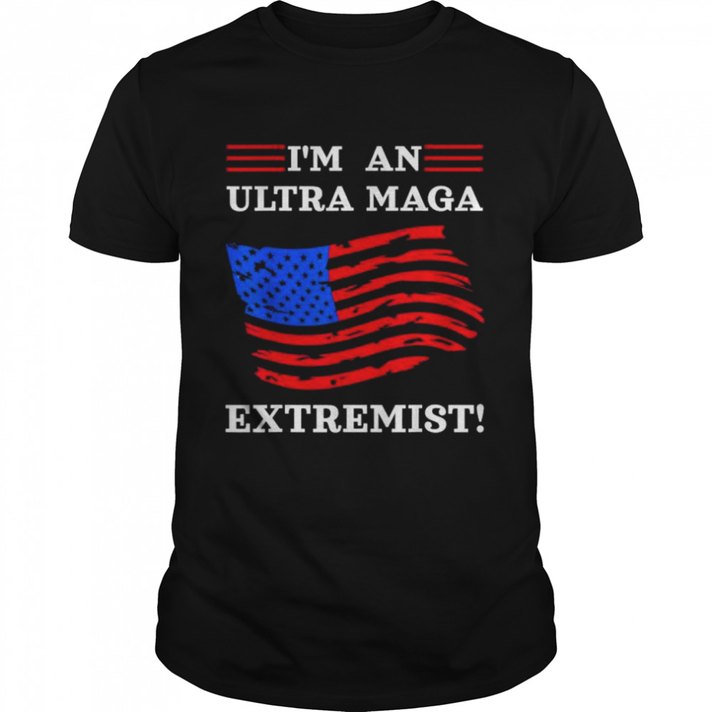 I’m an ultra maga proud pro Trump anti biden vintage us flag shirt