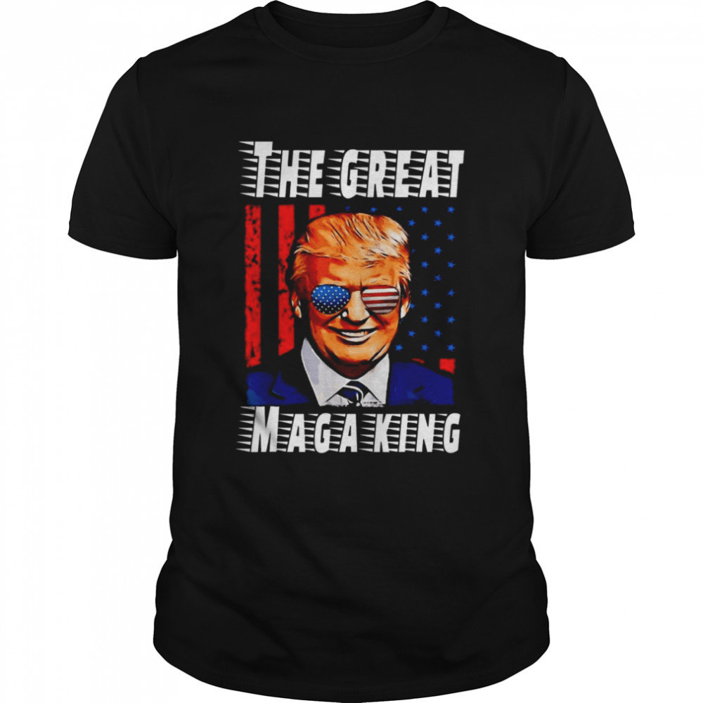 The Great Maga King Trump 2024 American Flag USA T-Shirt