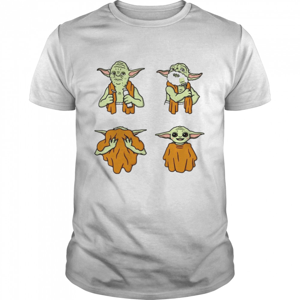 Yoda shaving meme shirt