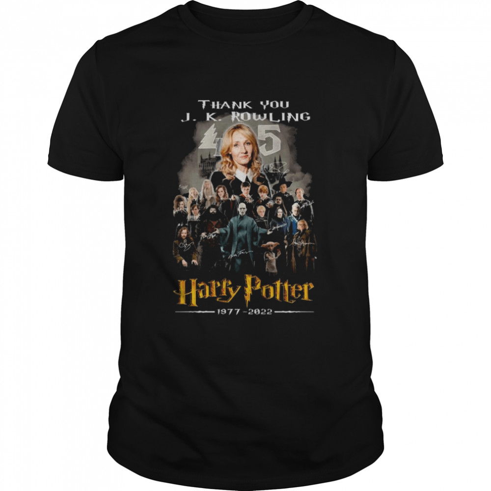 Thank You J.K. Rowling Harry Potter 1977 2022 Signatures Shirt