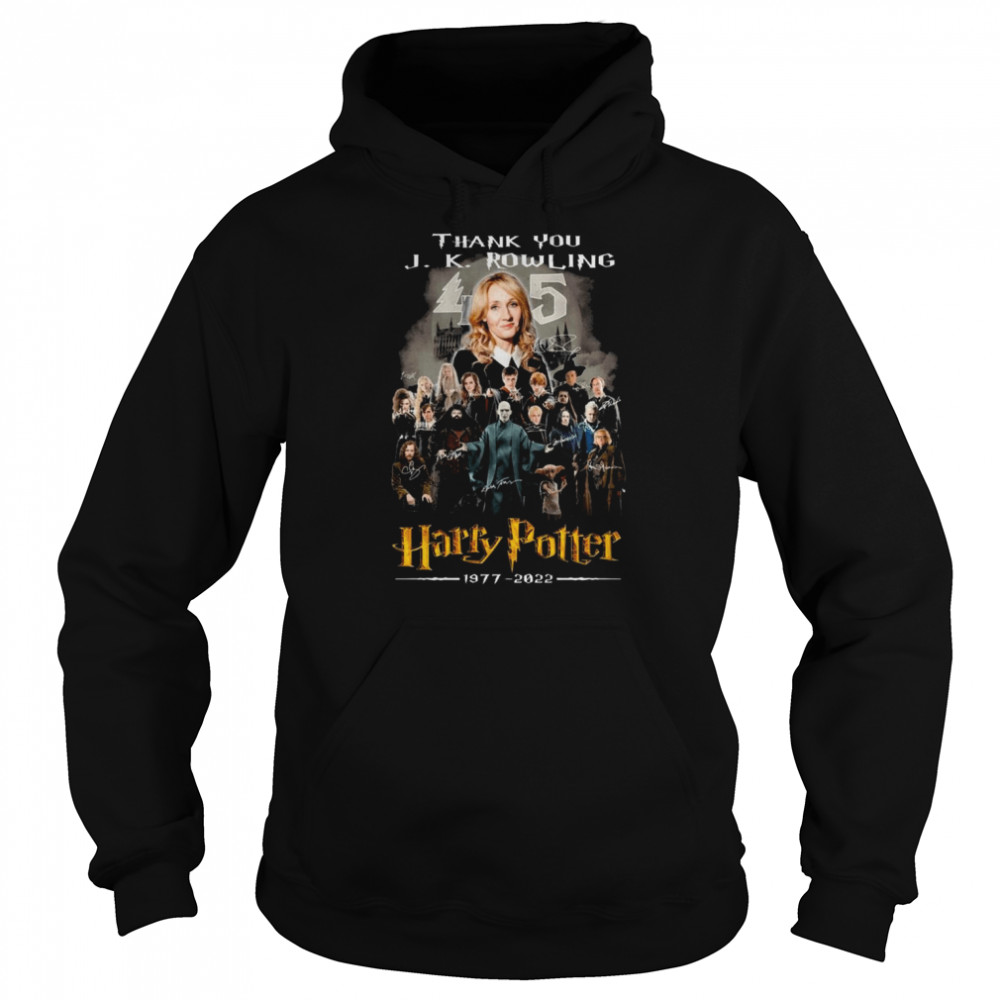 Thank You J.K. Rowling Harry Potter 1977 2022 Signatures  Unisex Hoodie