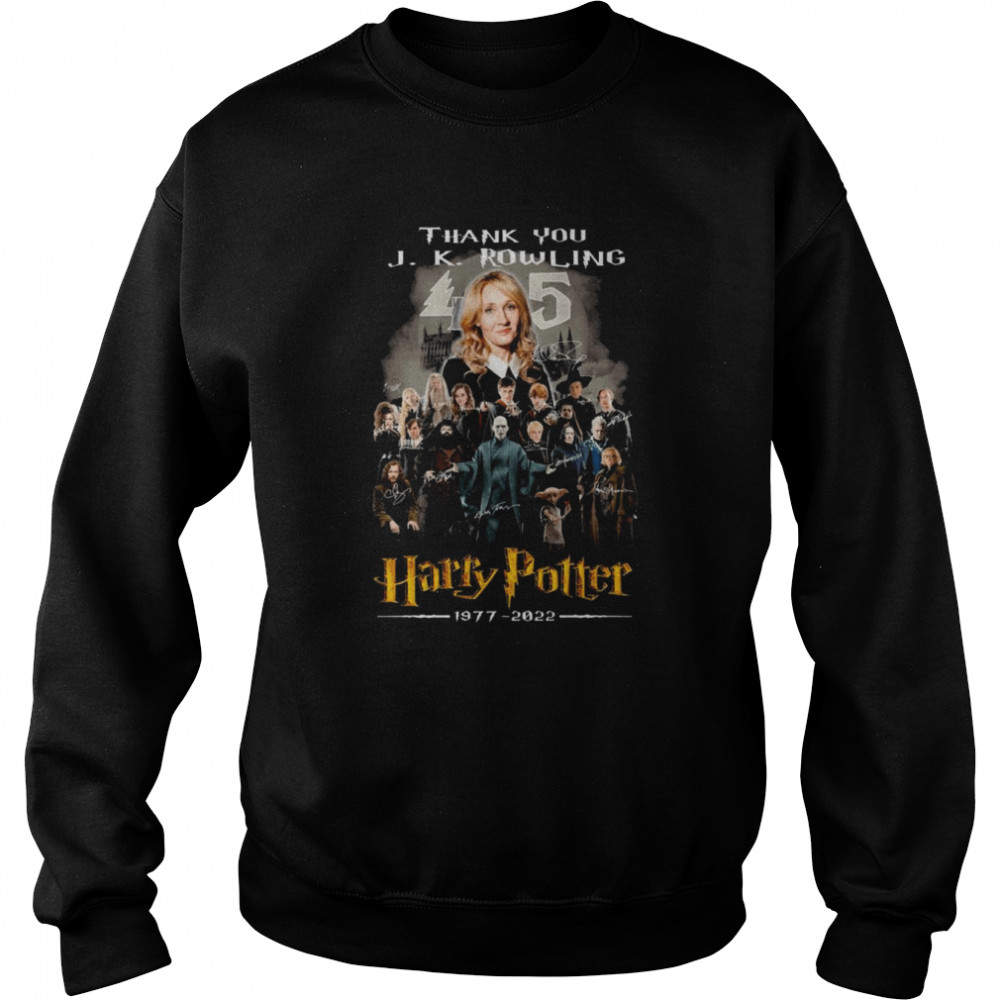Thank You J.K. Rowling Harry Potter 1977 2022 Signatures  Unisex Sweatshirt