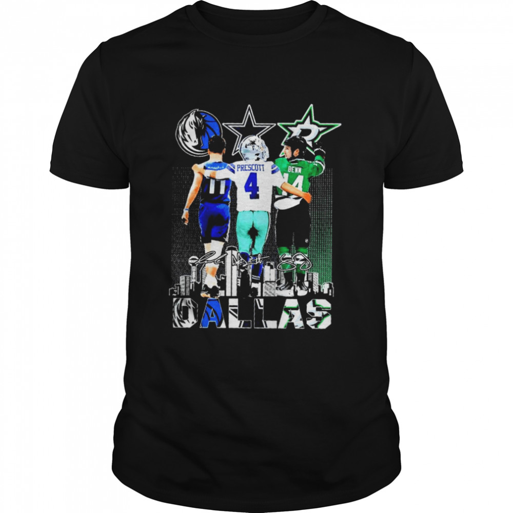 Dallas Mavericks Doncic Dallas Cowboys Prescott Dallas Stars Benn Signatures Dallas City Shirt
