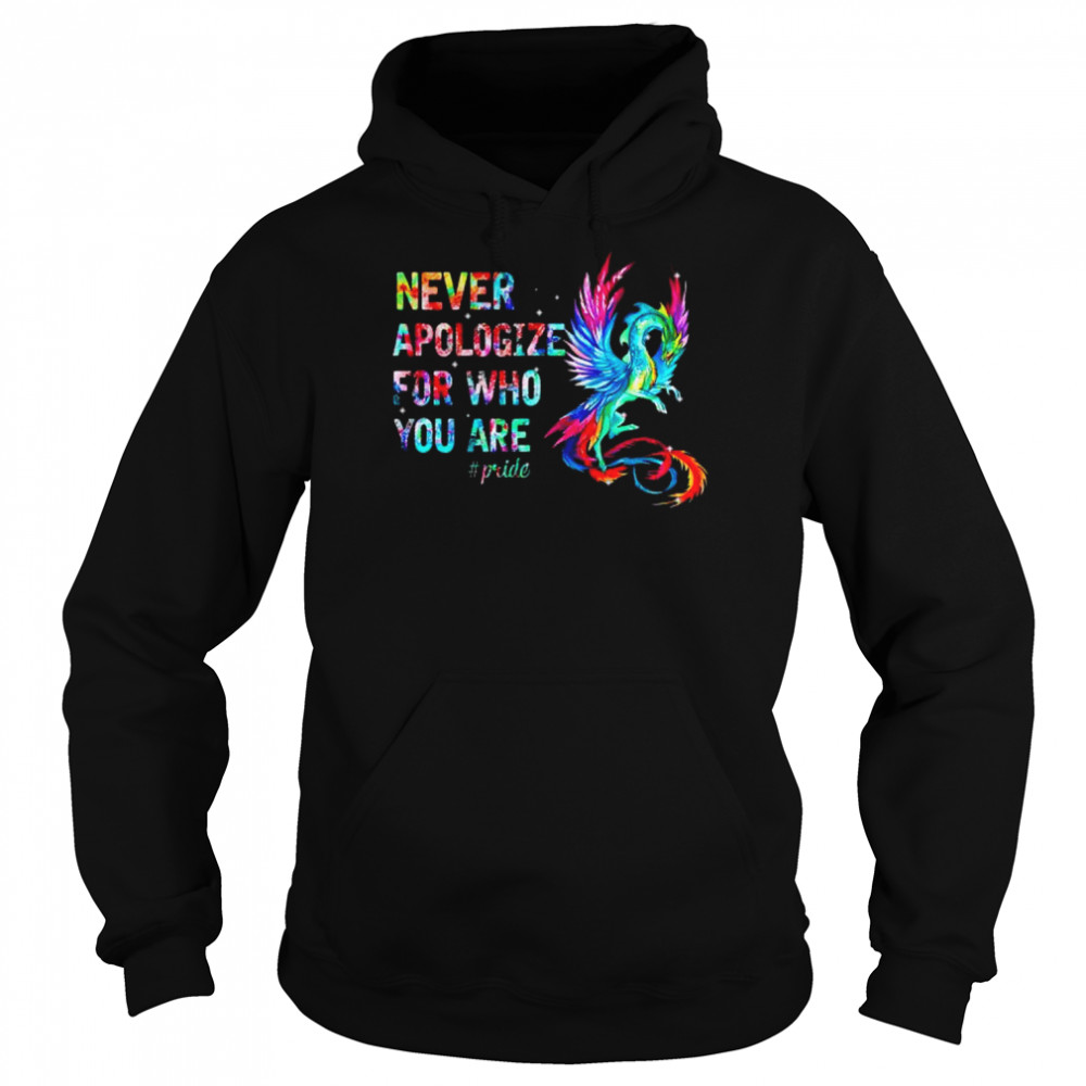 Dragon never apologize for who you are shirt Unisex Hoodie
