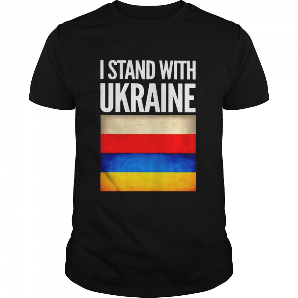 I Stand with Ukraine and Poland Flag Shirt